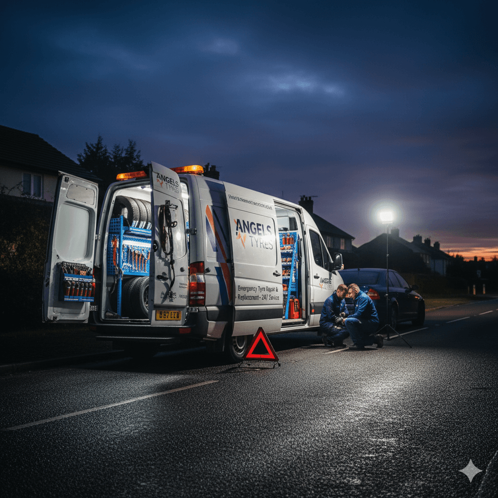Angelss Tyres expert mechanics at work