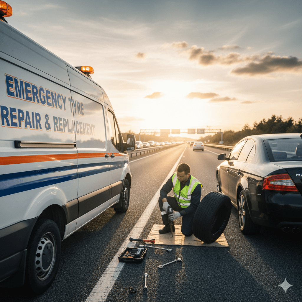Mobile tyre repair and emergency service van